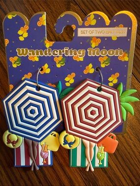 Wandering Moon Beach theme luggage tags, NWT